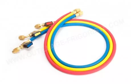 Flexibles Value FRJB150VV 150cm 1/4" - 1/4" avec vannes Vanne