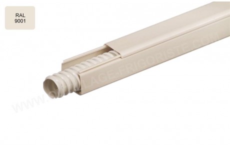 Goulotte ARTIPLASTIC 35 mm filmées + Accessoires 9001 / beige Présentation