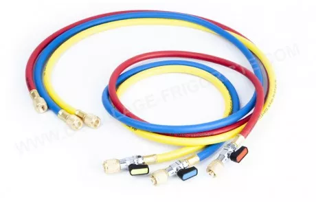 Jeu de flexibles + vannes Blondelle T3BA 1/4" - 1/4" 150 cm + Joints Téflons Présentation