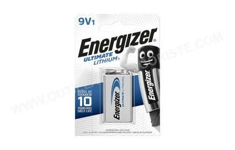 Batterie ENERGIZER Pile lithium ultimate Energizer 6LR61 9V De biais