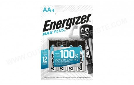 Batterie ENERGIZER Pile alcaline max plus Energizer AA (8+4) De biais