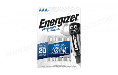 Batterie ENERGIZER Pile lithium ultimate Energizer AAA (3+1) De biais