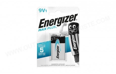 Batterie ENERGIZER Pile alcaline max plus Energizer 6LR61 9V De biais