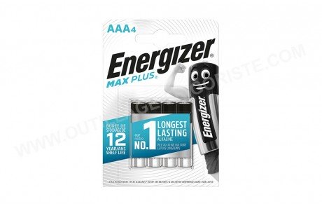 Batterie ENERGIZER Pile alcaline max plus Energizer AAA (8+4) De biais