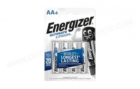 Batterie ENERGIZER Pile lithium ultimate Energizer AA (3+1) De biais
