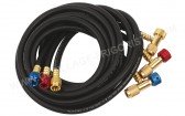 Jeu de flexibles JAVAC Safe Seal 1/4" - 5/16" Vanne rapide serties Présentation